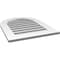 Ekena Millwork Round Top Surface Mount PVC Gable Vent: Functional, w/ 3-1/2"W x 1"P Standard Frame, 22"W x 28"H GVPRT22X2801SF - alternate 4